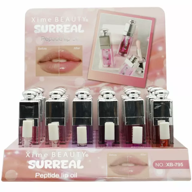 Xime Beauty Surreal Peptide Lip Oil - Wholesale Display 24 Units (XB-795)