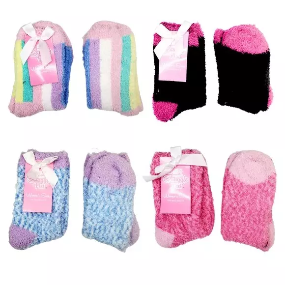 Wholesale Lot Of 1,440 Pairs Of Snuggle Feet Socks For Women – MSRP $9.99 Per Pair – Your Price Is Only .69 Per Pair