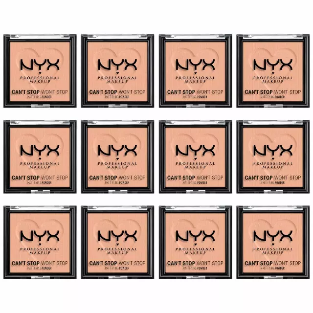 NYX Can't Stop Won't Stop Mattifying Powder Brightening Peach - Wholesale 12 Units (K3267502)