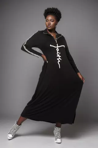 23052LS- Faith Zipper Dress with Pearls - One Size (6-PCS PRE-PACK- 6 Assorted Colors) ($25.00 Each)