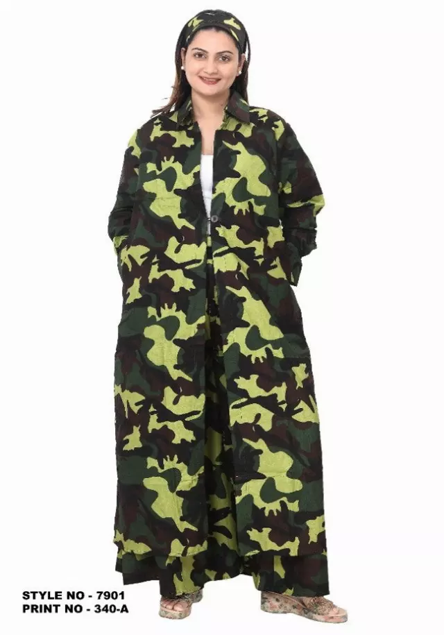 7901 - Authentic African Print 2pc Duster + Pant Set - $25.00 Each (3 pcs per pack) — Free Size / Print-340A