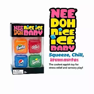 Nee Doh Nice Ice Baby – 4-Pack Squishy Cube Set