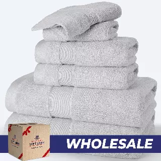 SIENA Wholesale 6-Piece Turkish Towel Set – 700 GSM Turkish Cotton, Case Pack of 9