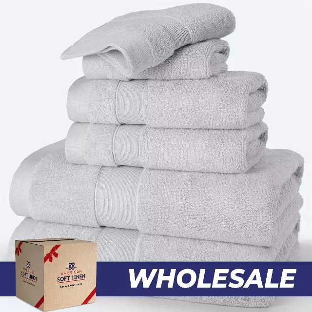SIENA Wholesale 6-Piece Turkish Towel Set – 700 GSM Turkish Cotton, Case Pack of 9