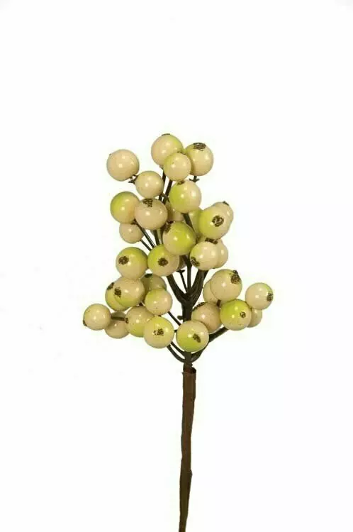 PPX5026IV – Ivory 9” pick w/ 30 berries – Min 2 dz- Case Pk 24