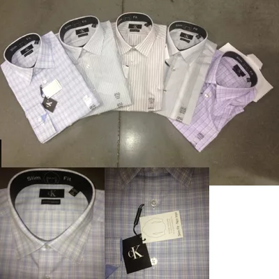 Calvin Klein wholesale men's l/s non iron button front shirts 24pcs.
