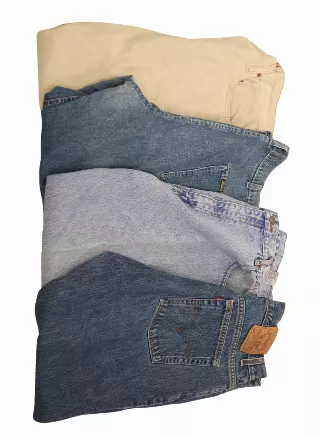 Vintage & Modern Upcycler Denim Bale of 100 lbs - Ready to Ship