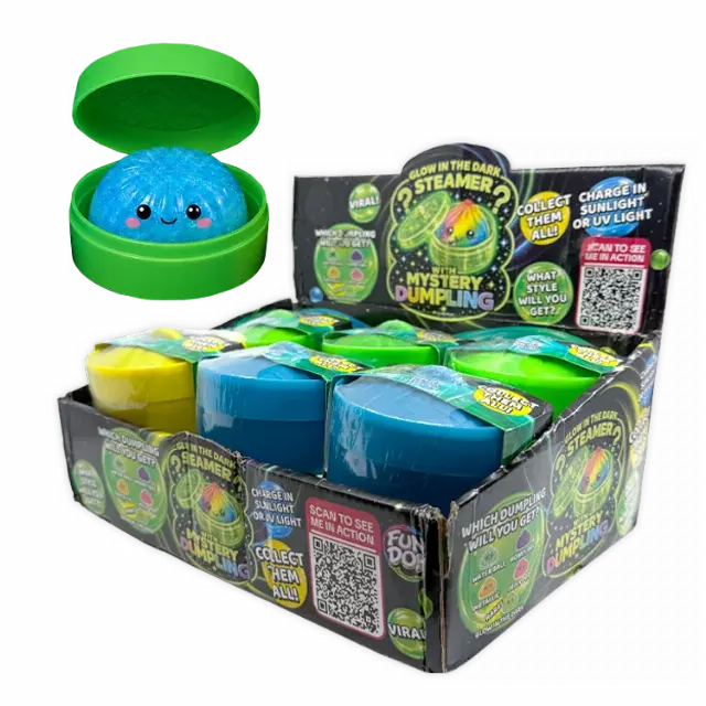 Fun Doh™ Squishy Glow-in-the-Dark Mystery Streamer Dumpling Toy - 12 Pieces Per Retail Ready Display 26787