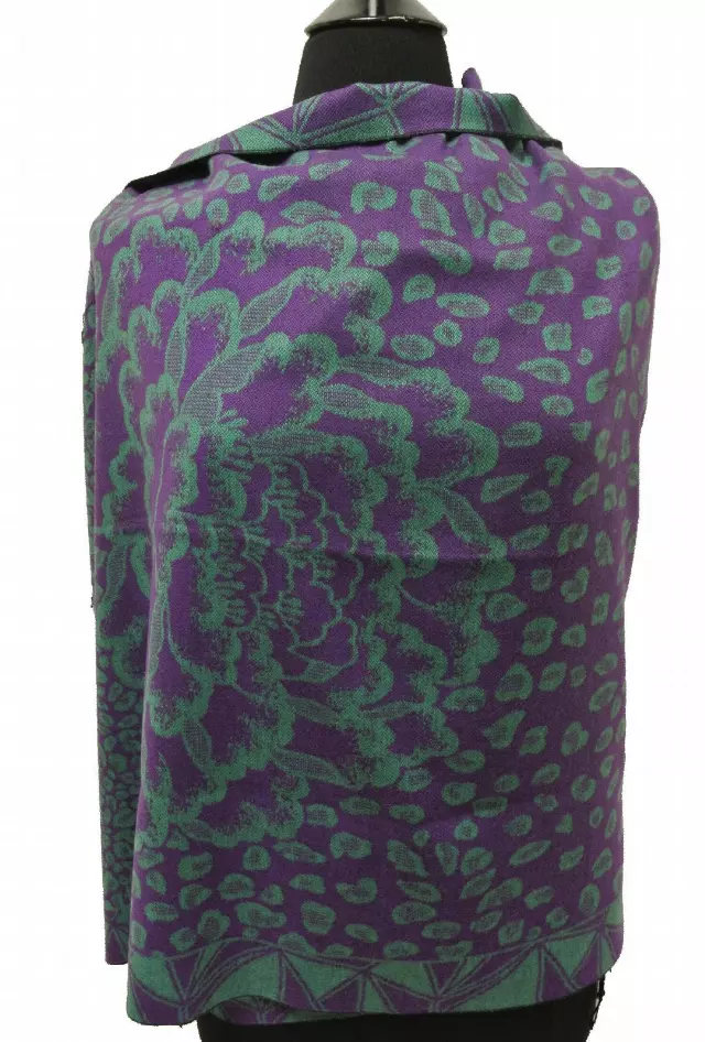 0969 Pattern Premium Pashmina — Purpe