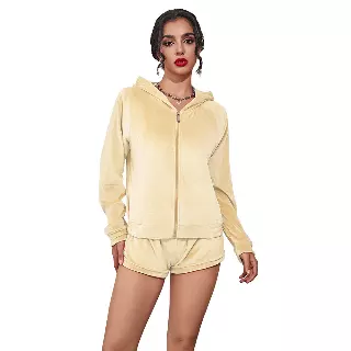 Women's Soft Velvet 2PC Set- Style #LJS206 - $12.50/Unit - 12pcs/cs - PLEASE SEE DESCRIPTION — Camel