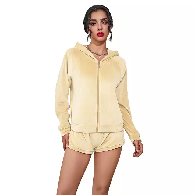 Women's Soft Velvet 2PC Set- Style #LJS206 - $12.50/Unit - 12pcs/cs - PLEASE SEE DESCRIPTION — Camel