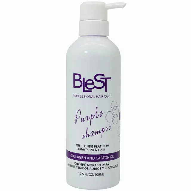 Blest Purple Shampoo With Collagen And Castor Oil - Wholesale 6 Units (HPS-01)