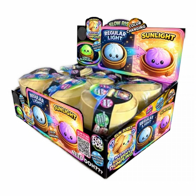 Fun Doh™ Squishy Color Changing Dumpling Toy - 12 Pieces Per Retail Ready Display 26744