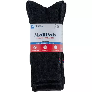 #6-MP-1724901 Women’s MediPeds Half Cushion Crew Socks(size 6 -10) – $2.00 per pack of 6(12 Packs)