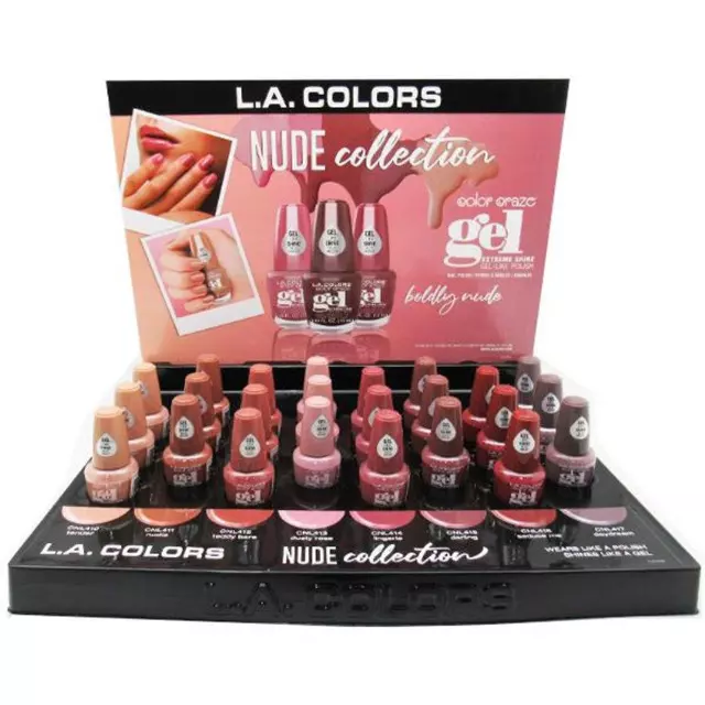 L.A. Colors Boldly Nude Nail Polish - Wholesale Display 24 Units (CLAC465)
