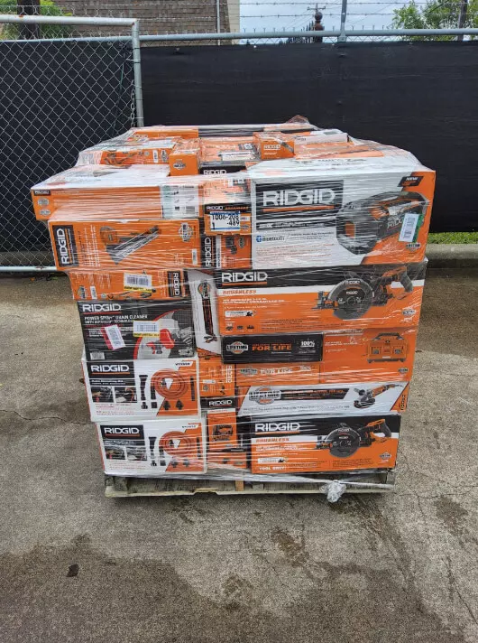 Ridgid power tools lot · shelf pulls · mixed condition