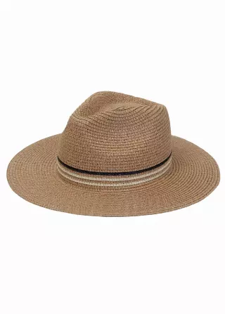 Max Studio Striped Crown Straw Panama Hat — TOAST