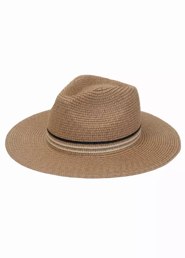 Max Studio Striped Crown Straw Panama Hat — TOAST