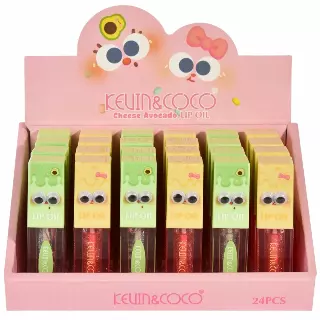 Kevin & Coco Cheese Avocado Lip Oil - Wholesale Display 24 Units (KC1071)