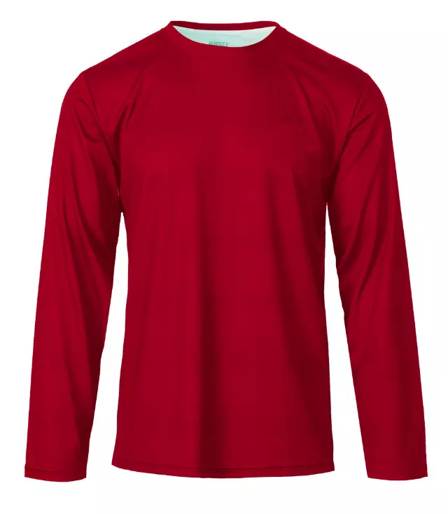 Performance L/S Crew Neck Burgundy - 7676709