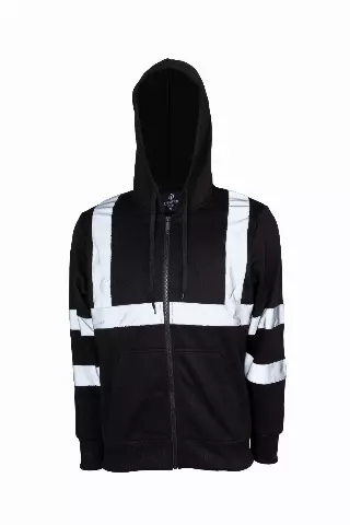 Men's Reflective Detail Jacket-Style #MFJ167X-PLUS SIZE-$12.00/Unit- PLEASE SEE DESCRIPTION — Safety Black