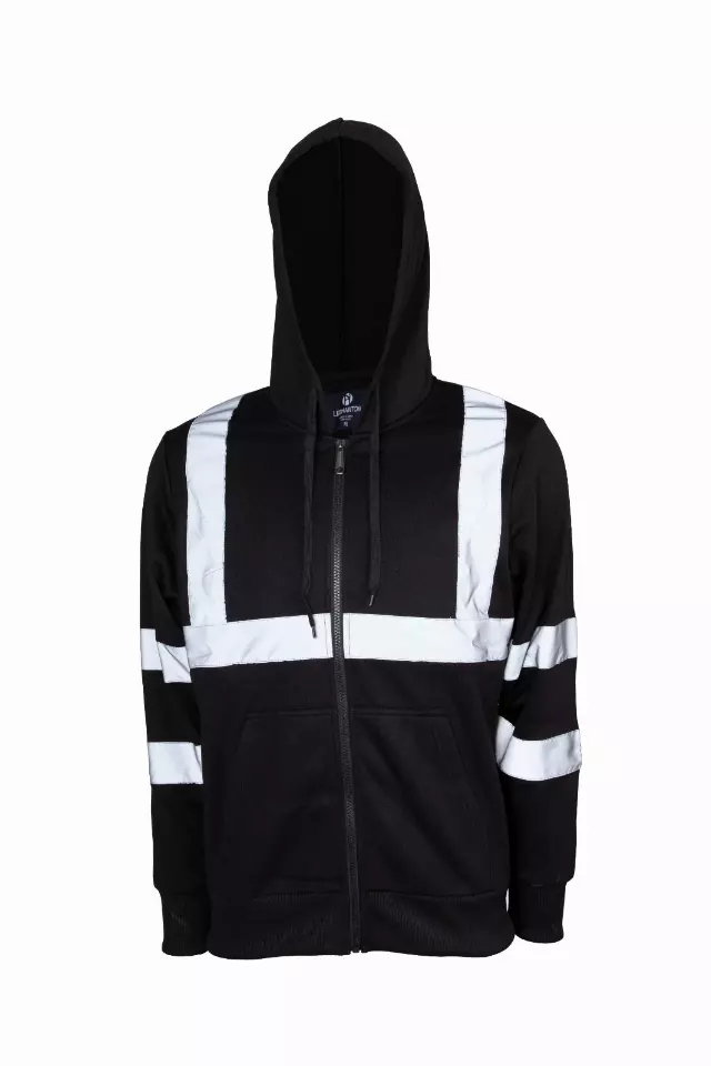 Men's Reflective Detail Jacket-Style #MFJ167X-PLUS SIZE-$12.00/Unit- PLEASE SEE DESCRIPTION — Safety Black