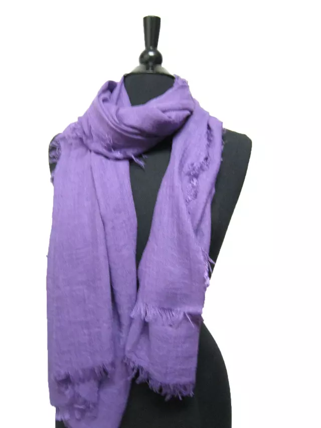 0985 Solid Color Spring Scarf — Purple