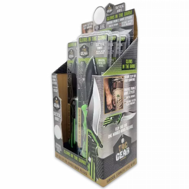 Pocket Knife Glow in The Dark with Bottle Opener - 6 Pieces Per Retail Ready Display 24450