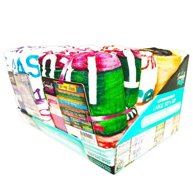 Printed Family Blanket - 6 Pieces Per Retail Ready Display 24415