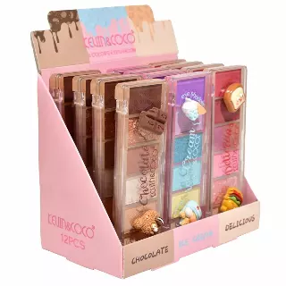 Kevin & Coco 6 Colors Eyeshadow Palette - Wholesale Display 12 Units (KC247882)
