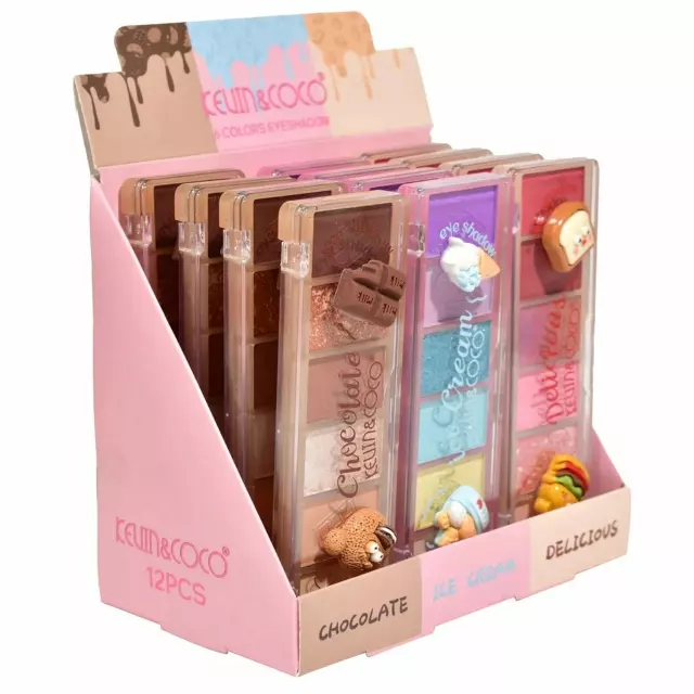 Kevin & Coco 6 Colors Eyeshadow Palette - Wholesale Display 12 Units (KC247882)