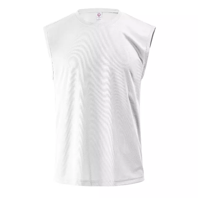 Men's Performance Tank Top Shirt with Breathable Polyester Micro Mesh - Style #MS203- $3.90/Unit MINIMUM 24 PCS - PLEASE SEE DESCRIPTION - S-3XL — White