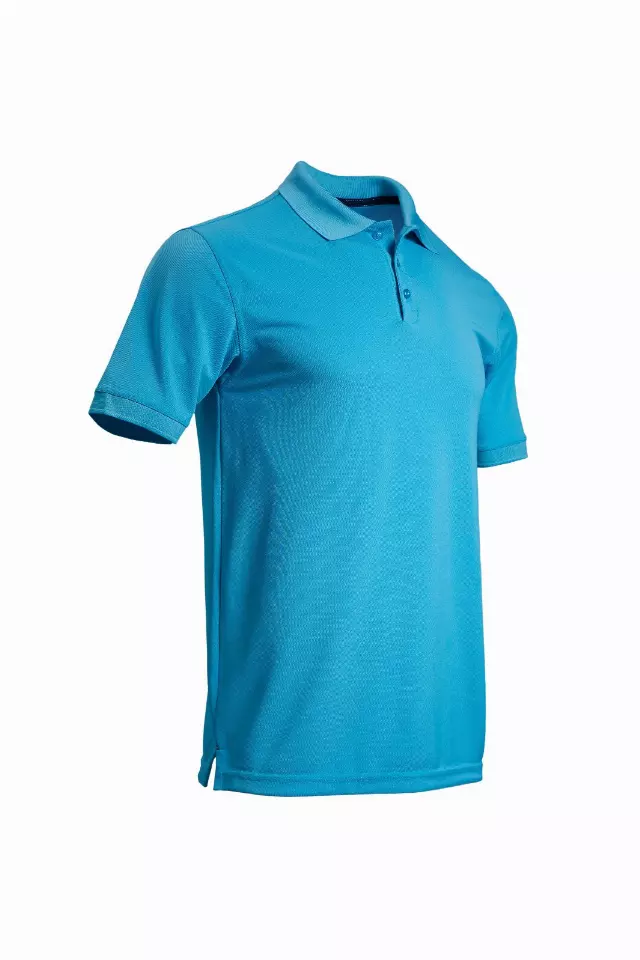 Men's solid pique sport polo shirt - Style #LHT12- $10/Unit MINIMUM 24 PCS Open Stock - PLEASE SEE DESCRIPTION — Sky Blue