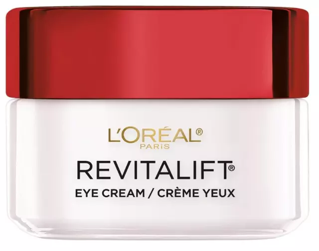 L’Oreal Paris Skincare Revitalift Anti-Wrinkle and Firming Eye Cream with Pro Retinol, Treatment to Reduce Dark Circles, Fragrance Free, 0.5 oz.