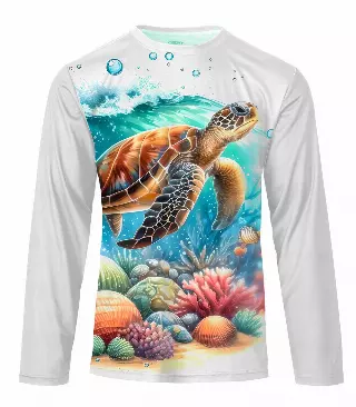 Boys Performance Top Turtle Coral Reef Graphic-7644402