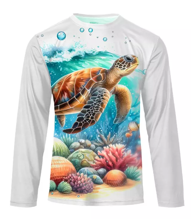 Boys Performance Top Turtle Coral Reef Graphic-7644402
