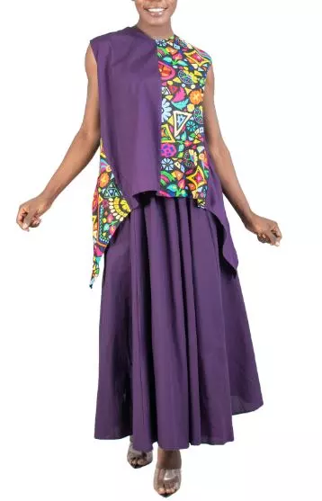 7222- Sleeveless Top with Sharkbite Hem (3pcs PRE-PACK) ($7.5 Each) SALE!!! — One Size / Print-473