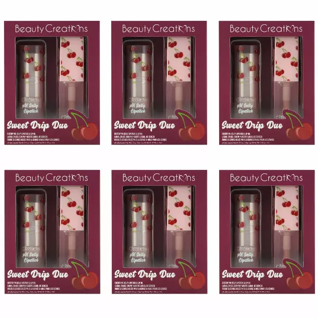 Beauty Creations Sweet Drip Duo Cherry Ph Jelly Lipstick & Lip Oil - Wholesale 6 Units (SDD-2)