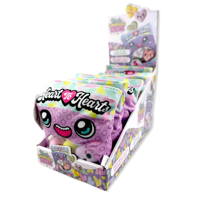 Plush Bag of Conversation Hearts - 6 Pieces Per Retail Ready Display 26255