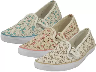 SS0530 - SS0530L-A - Wholesale Women's "Easy USA" Floral Print Canvas Shoes with Velcro