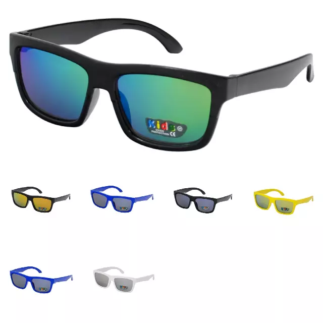 Cool Kid Classics: Vibrant Mirror-Lens Sunglasses for Boys & Girls K074