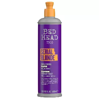 Bed Head by TIGI Serial Blonde Purple Toning Shampoo for Cool Blondes, Neutralizes Brass Tones, Sulfate-Free, 13.53 fl oz