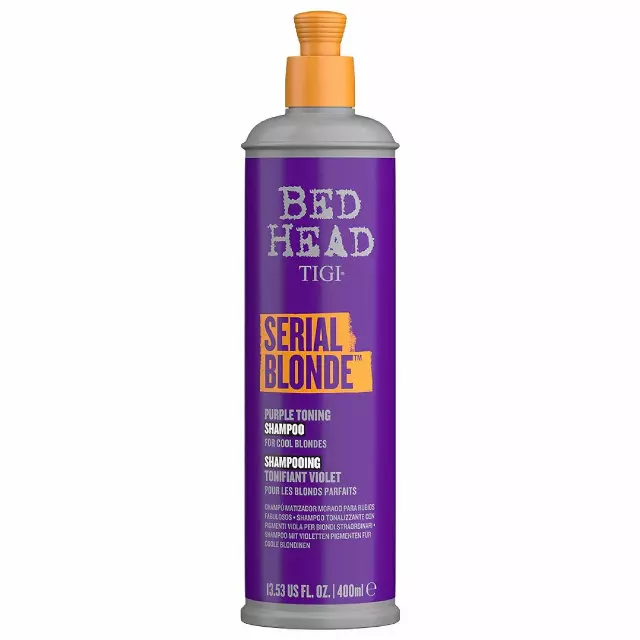 Bed Head by TIGI Serial Blonde Purple Toning Shampoo for Cool Blondes, Neutralizes Brass Tones, Sulfate-Free, 13.53 fl oz