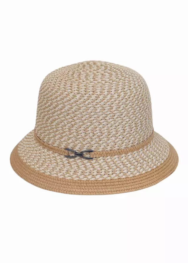 Magid Two Tone Metal Accent Straw Bucket Sun Hat — TOAST