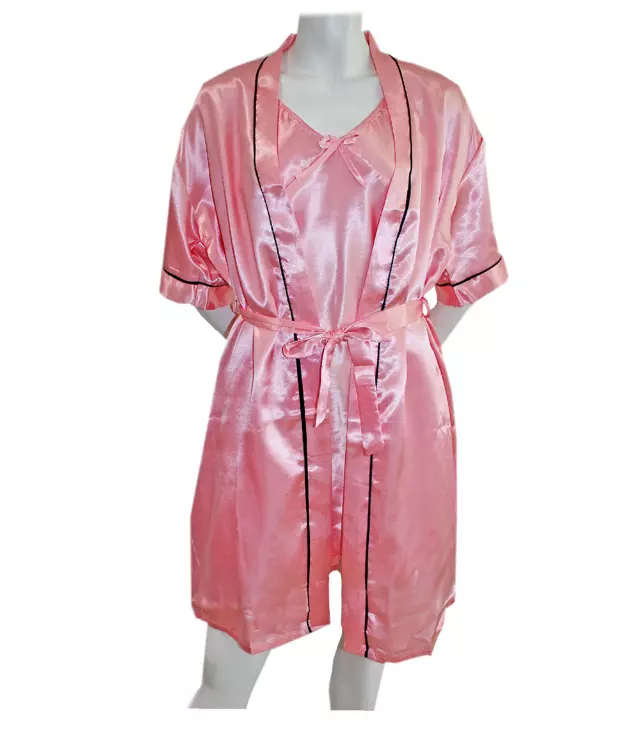 Ladies 2 PC Plus Robe Night Gown - PJ3006