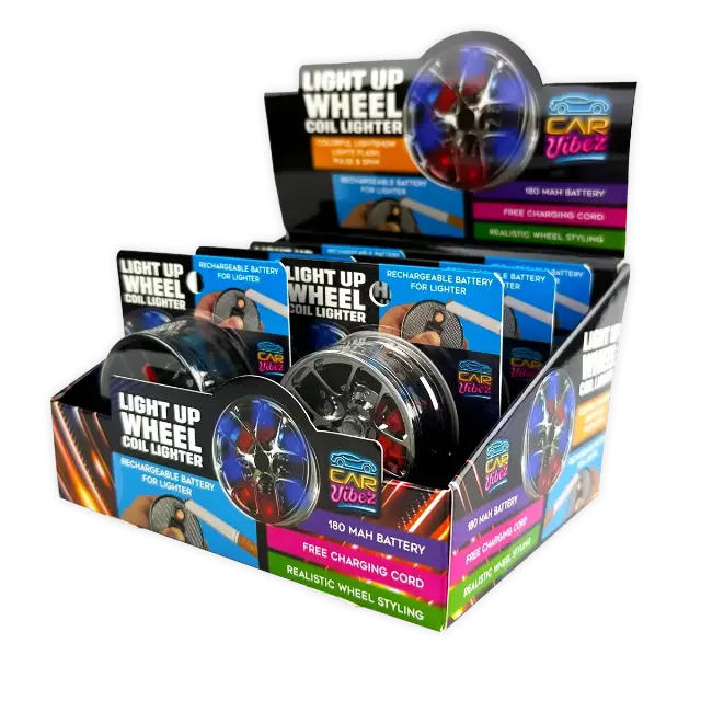 Light-up Coil Lighter Wheel - 6 Pieces Per Retail Ready Display 25771
