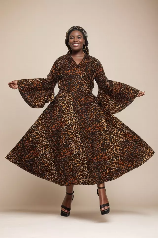 8001 - NEW PRINT ALERT!!! African Print Wrap Dress (3/pk) Free Size - $20.00 Each — Free Size / Print-254