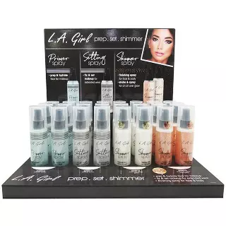 L.A. Girl Prime Set & Shimmer Spray - Wholesale Display 24 Units (GPD356)