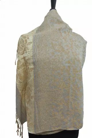 IN105 Pattern Pashmina — Grey