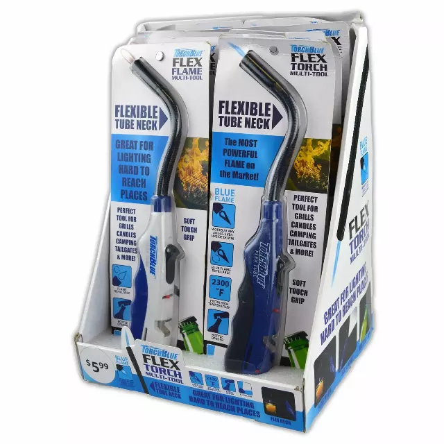 Utility Torch Flexible Head Lighter with Bottle Opener - 10 Pieces Per Retail Ready Display 23200